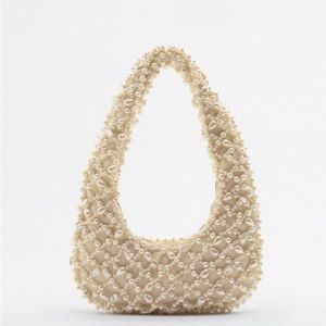Zara pearl purse-brand new w tags and dust bag. never worn!